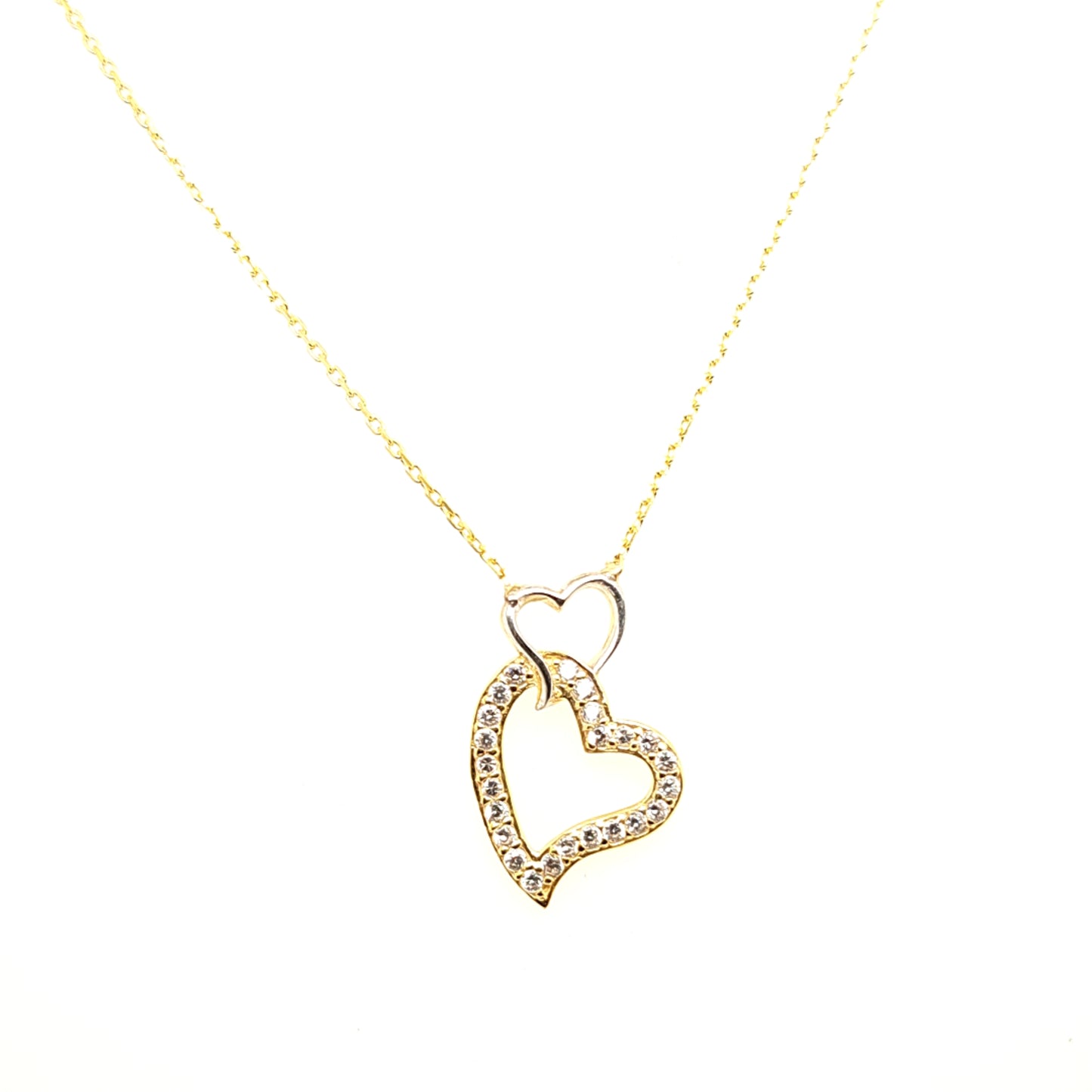 925 Silber |  Halskette Herz mit Zirkonia