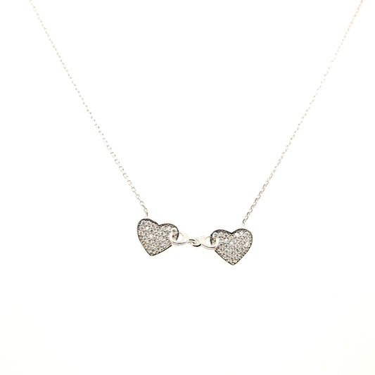 925 Silber |  Halskette Herz mit Zirkonia