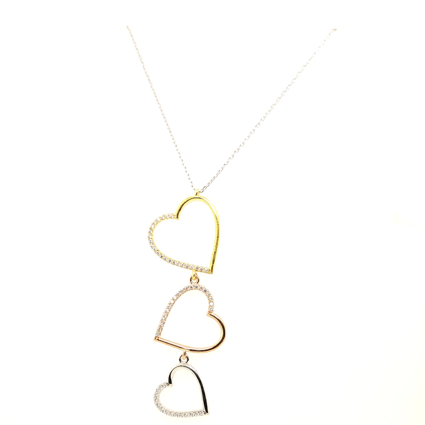 925 Silber |  Halskette Herz mit Zirkonia