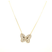 925 Silber |  Halskette Schmetterling mit Zirkonia