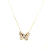 925 Silber |  Halskette Schmetterling mit Zirkonia
