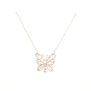 925 Silber |  Halskette Schmetterling mit Zirkonia