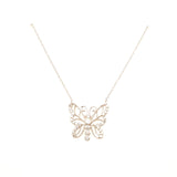 925 Silber |  Halskette Schmetterling mit Zirkonia
