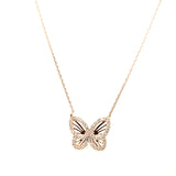 925 Silber |  Halskette Schmetterling mit Zirkonia