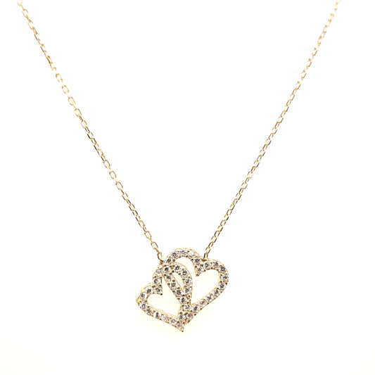 925 Silber |  Halskette Herz mit Zirkonia