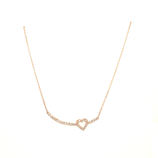 925 Silber |  Halskette Herz mit Zirkonia