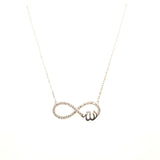 925 Silber |  Halskette Infinity mit Allah und Zirkonia