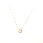925 Silber |  Halskette Allah mit Zirkonia