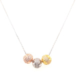 925 Silber |  Halskette Kugel mit Zirkonia