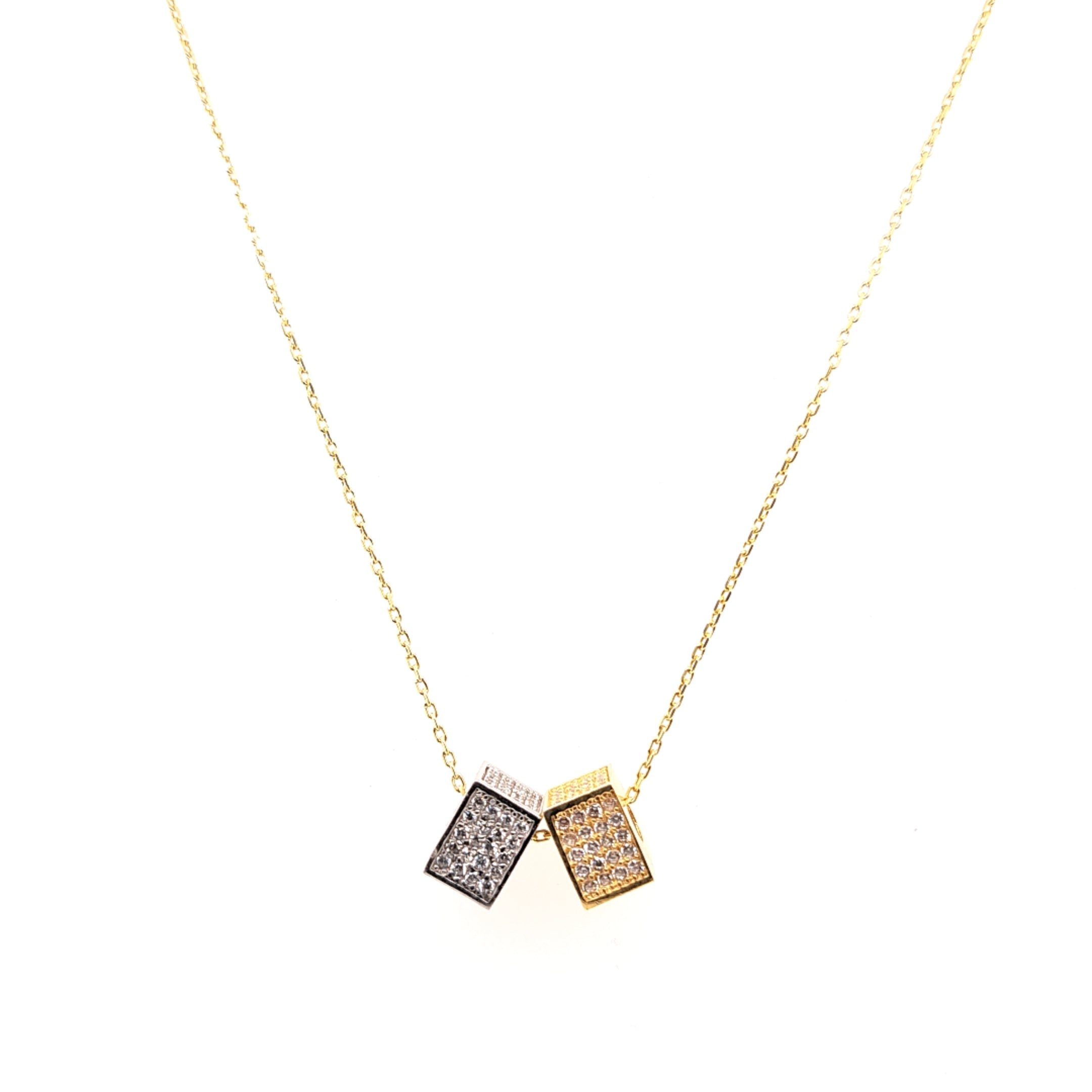 925 Silber |  Halskette Kugel mit Zirkonia