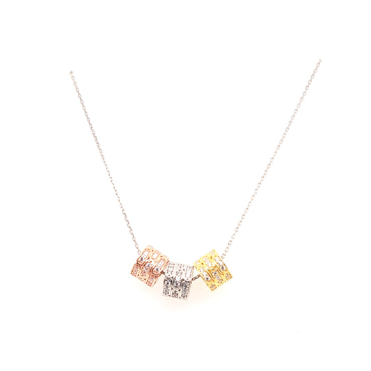 925 Silber |  Halskette Kugel mit Zirkonia