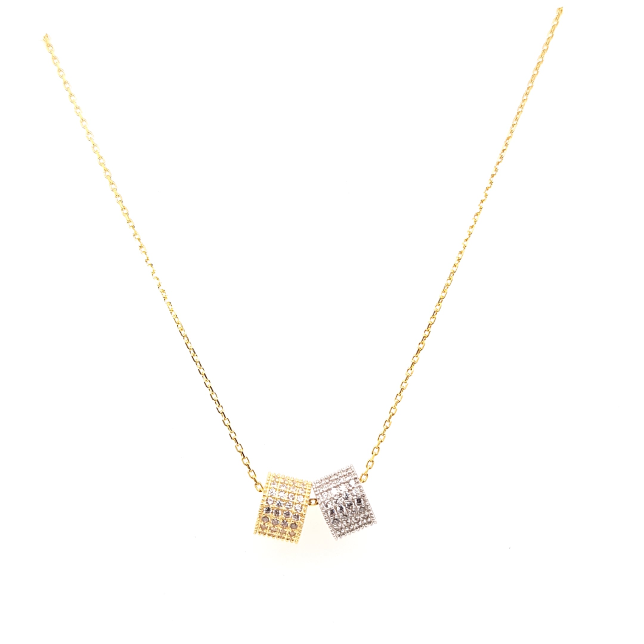 925 Silber |  Halskette Kugel mit Zirkonia