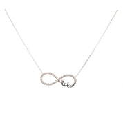 925 Silber |  Halskette Infinity mit Zirkonia und Askim