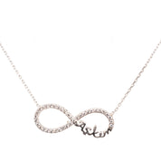 925 Silber |  Halskette Infinity mit Zirkonia und Askim