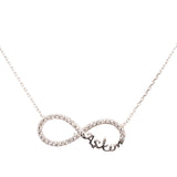 925 Silber |  Halskette Infinity mit Zirkonia und Askim