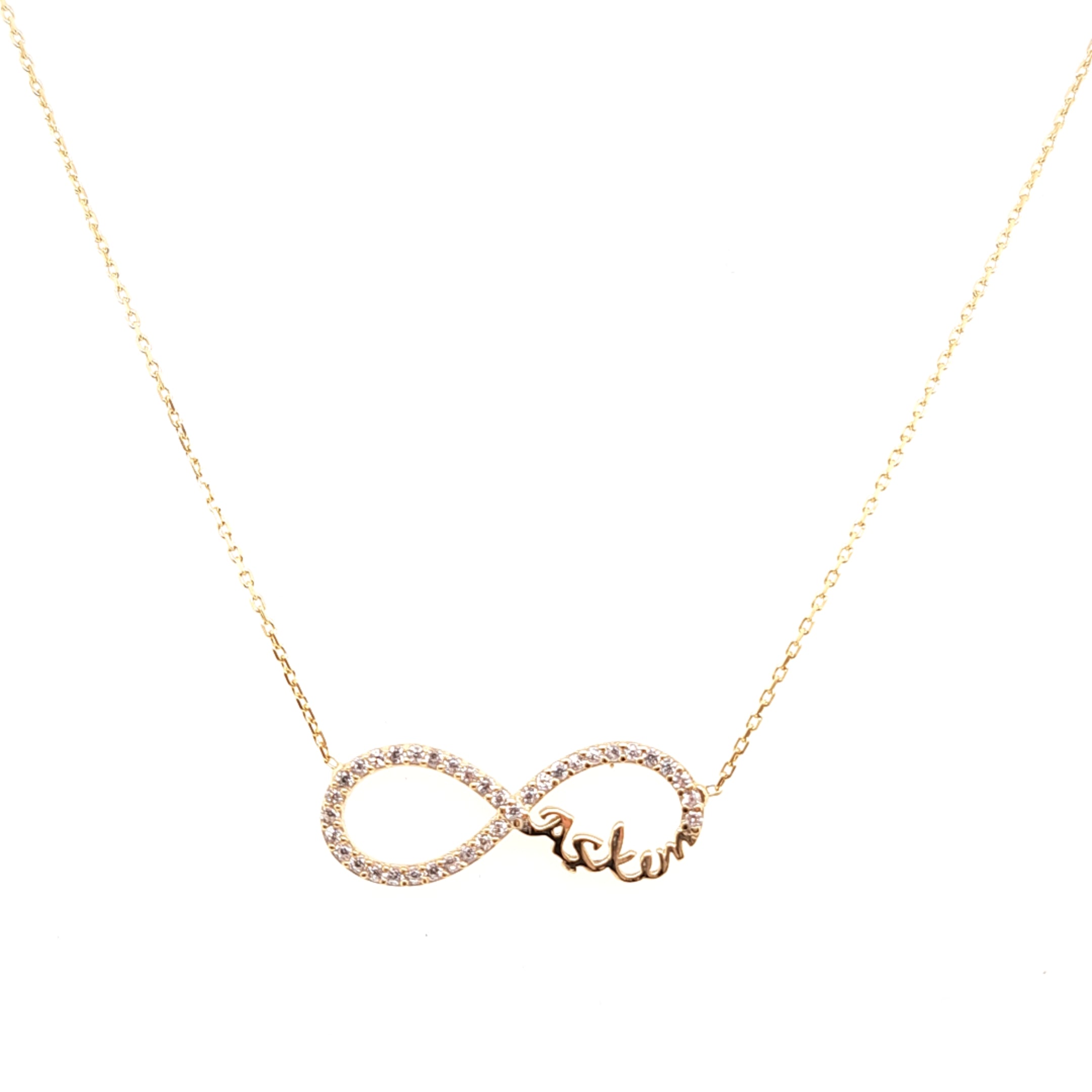 925 Silber |  Halskette Infinity mit Zirkonia und Askim