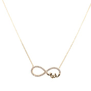 925 Silber |  Halskette Infinity mit Zirkonia und Ask