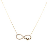 925 Silber |  Halskette Infinity mit Zirkonia und Ask