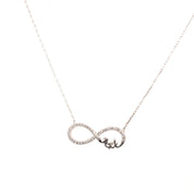 925 Silber |  Halskette Infinity mit Zirkonia und Ask
