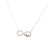 925 Silber |  Halskette Infinity mit Zirkonia und Ask
