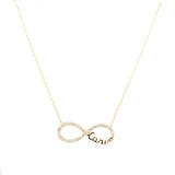 925 Silber |  Halskette Infinity mit Zirkonia und Canim