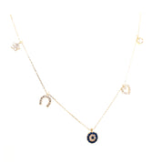 14K Gold | Halskette mit Nazar und Zirkonia