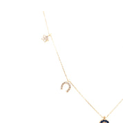 14K Gold | Halskette mit Nazar und Zirkonia