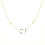 14K Gold | Halskette Herz mit Zirkonia