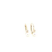 14K Gold | Ohrstecker mit Perle und Zirkonia