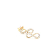 14K Gold | Ohrstecker mit Infinity und Zirkonia