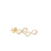 14K Gold | Ohrstecker mit Infinity und Zirkonia