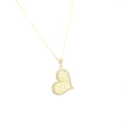 14K Gold | Halskette Herz mit Zirkonia