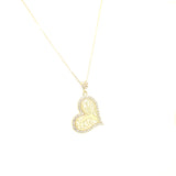 14K Gold | Halskette Herz mit Zirkonia