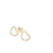 14K Gold | Ohrstecker Herz mit Zirkonia