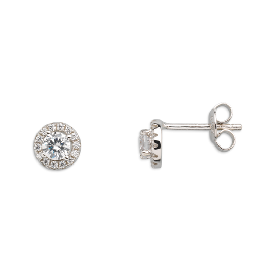925 Silber |  Ohrringe SILVER CIRCLE HALO XENOX