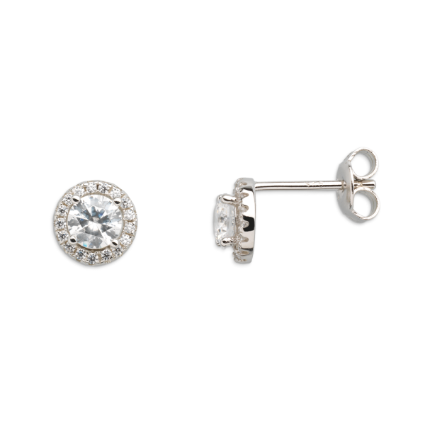 925 Silber |  Ohrringe SILVER CIRCLE HALO XENOX