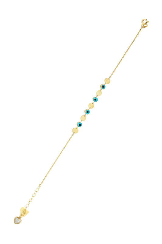 14K Gold | Armband mit Nazar BLK936