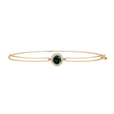14K Gold | Armband mit grünem Zirkonia AB160