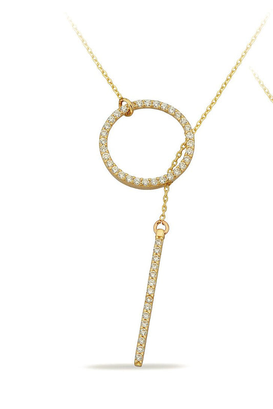 14K Gold | Halskette mit Zirkonia K1801