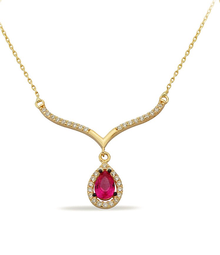 14K Gold | Halskette mit Zirkonia K1854B
