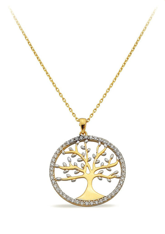 14K Gold | Halskette mit LebensBaum K1910C