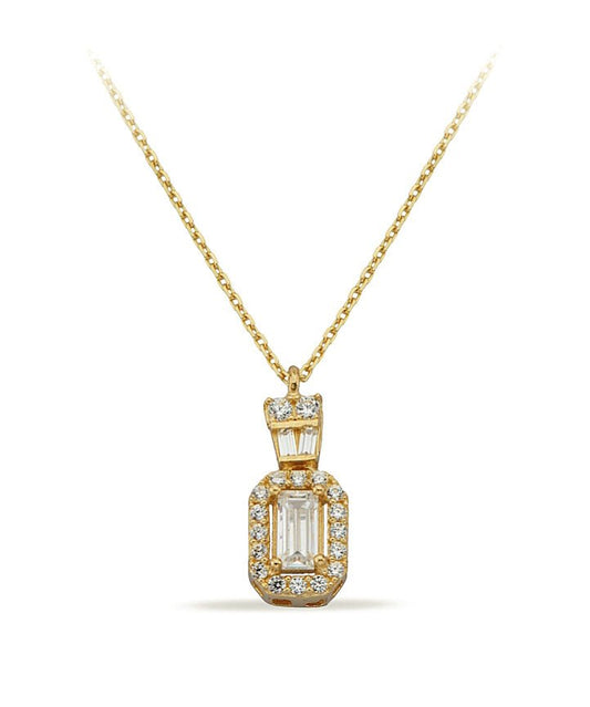 14K Gold | Halskette mit Zirkonia K2042