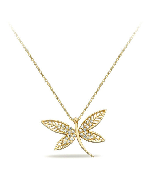 14K Gold | Halskette mit Libelle K2318