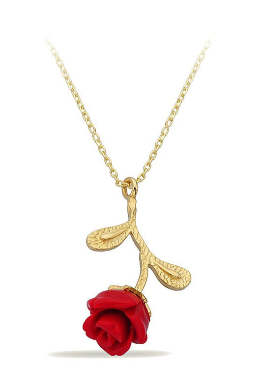 14K Gold | Halskette mit Rose K2441A