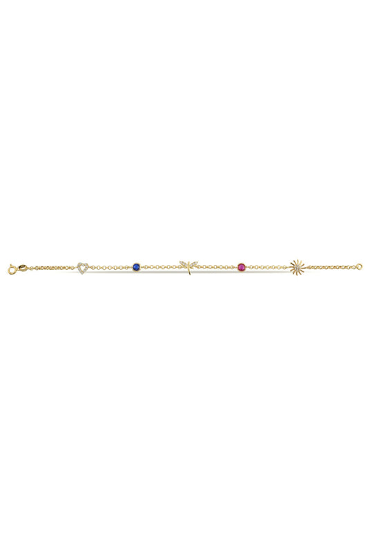 14K Gold | Armband mit Schmetterling BLK0076