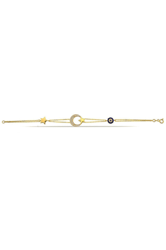 14K Gold | Armband mit Türkiye Ay Yildiz BLK0137