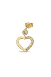 14K Gold | Ohrstecker mit Herz KP0182B