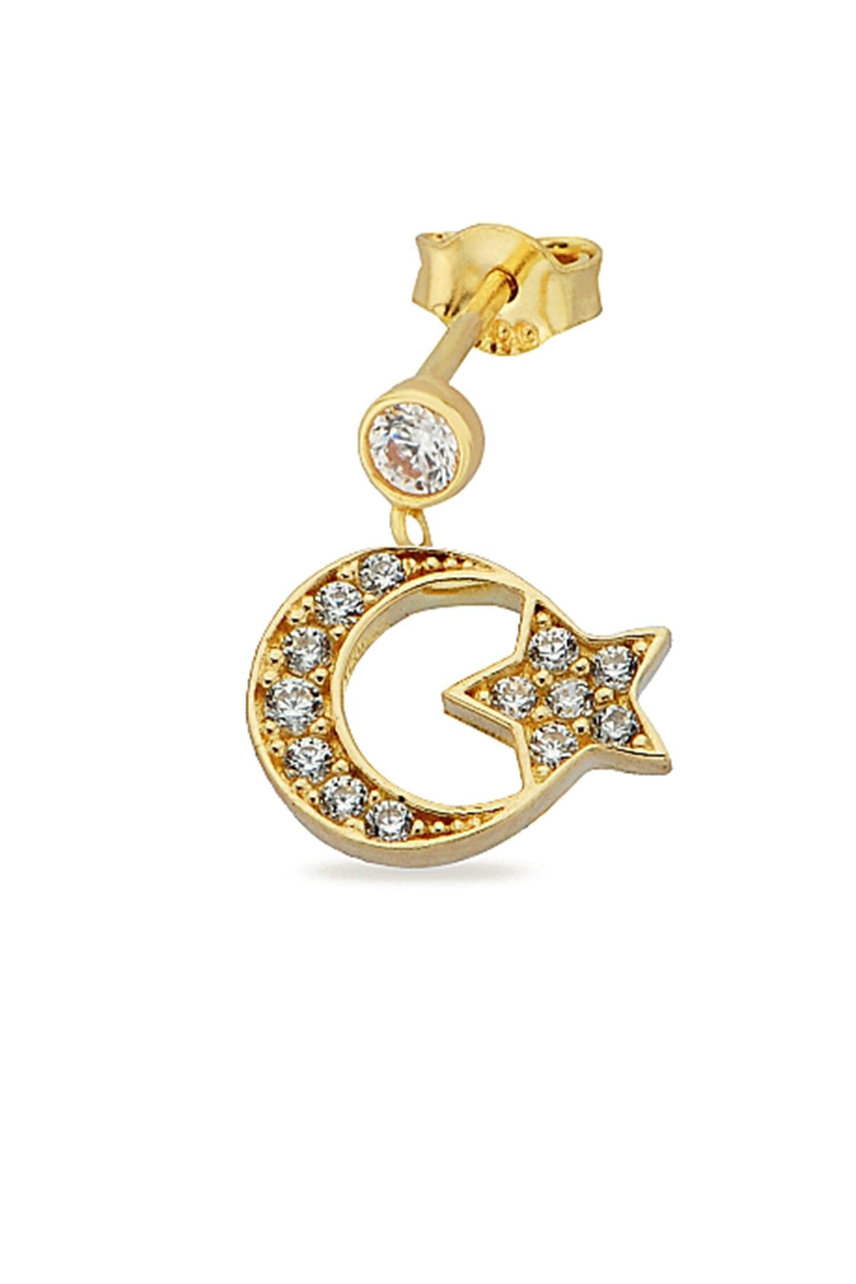 14K Gold | Ohrstecker mit Ay Yildiz Türkiye KP0406B