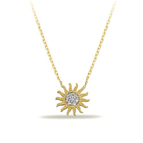 14K Gold | Halskette mit Creole K0103A
