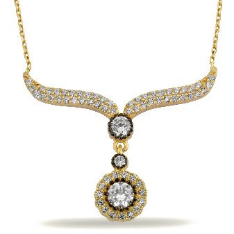 14K Gold | Halskette mit Zirkonia K0214A
